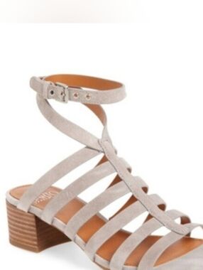 Franco Sarto Finesse Grey Suede Sandals